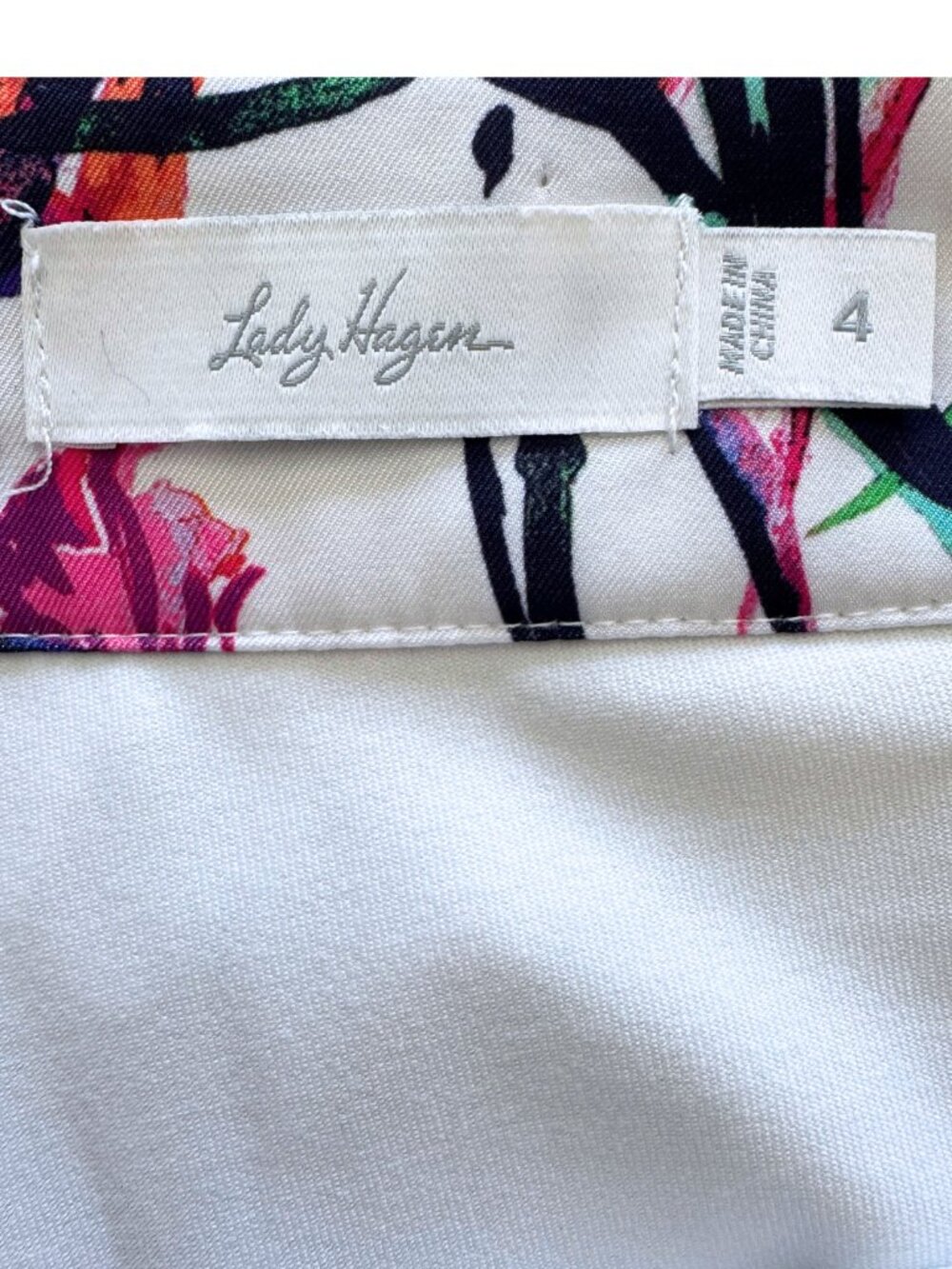 Lady Hagen Tropical Floral Golf Skort Size 4 Bright Resort Sport Skirt - Picture 5 of 7